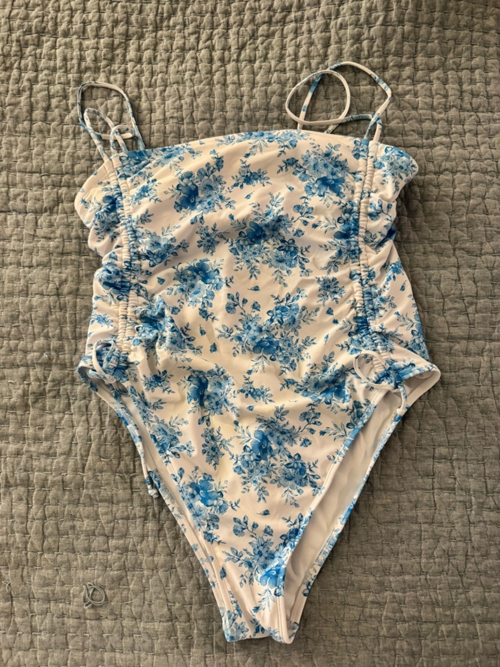 wild fable White and Blue Floral One-Piece